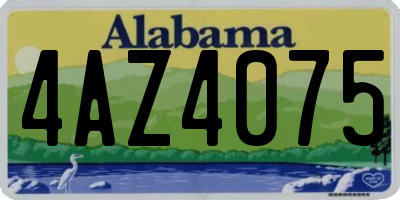 AL license plate 4AZ4075