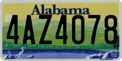 AL license plate 4AZ4078