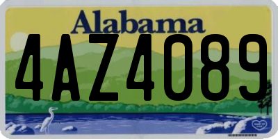 AL license plate 4AZ4089