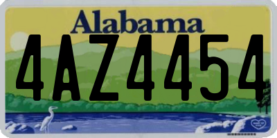 AL license plate 4AZ4454