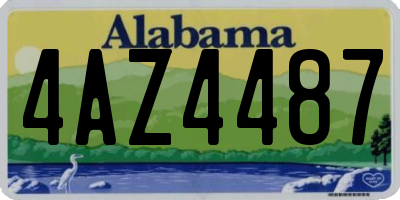 AL license plate 4AZ4487