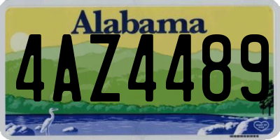 AL license plate 4AZ4489