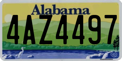 AL license plate 4AZ4497