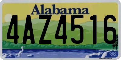 AL license plate 4AZ4516