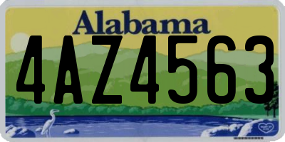 AL license plate 4AZ4563