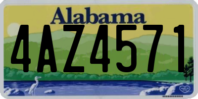 AL license plate 4AZ4571