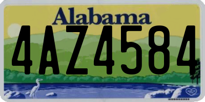 AL license plate 4AZ4584