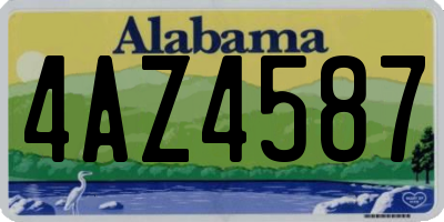 AL license plate 4AZ4587