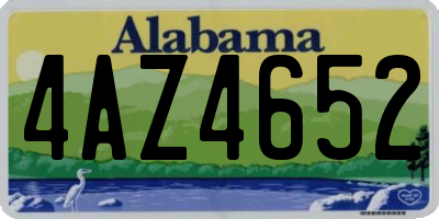 AL license plate 4AZ4652