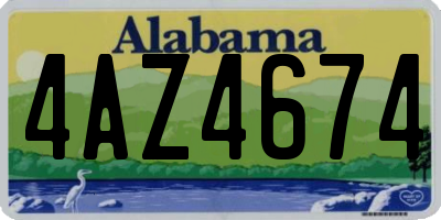 AL license plate 4AZ4674