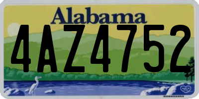 AL license plate 4AZ4752