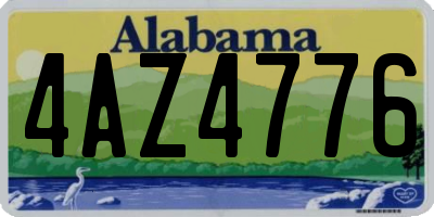 AL license plate 4AZ4776