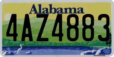 AL license plate 4AZ4883