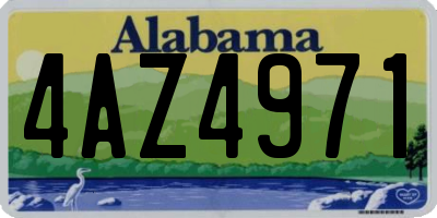 AL license plate 4AZ4971