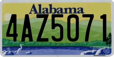 AL license plate 4AZ5071