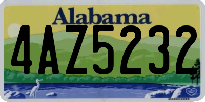 AL license plate 4AZ5232