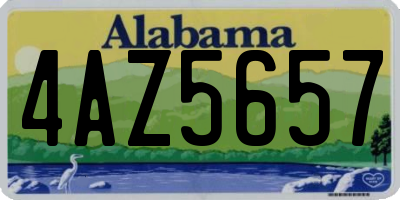 AL license plate 4AZ5657