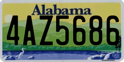 AL license plate 4AZ5686