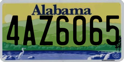 AL license plate 4AZ6065