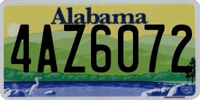 AL license plate 4AZ6072