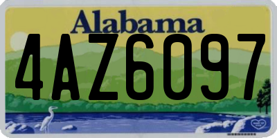 AL license plate 4AZ6097