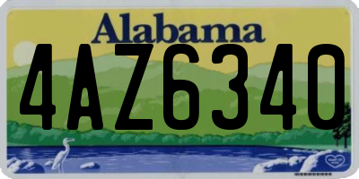 AL license plate 4AZ6340