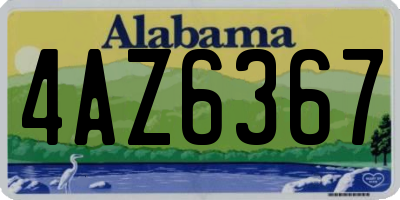 AL license plate 4AZ6367