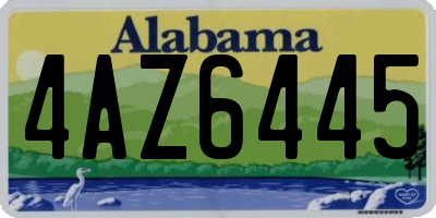 AL license plate 4AZ6445