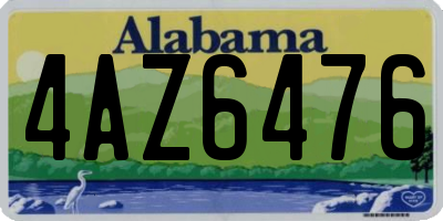 AL license plate 4AZ6476