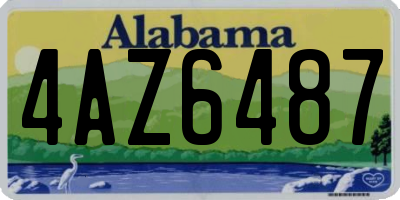 AL license plate 4AZ6487