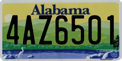 AL license plate 4AZ6501