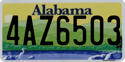 AL license plate 4AZ6503