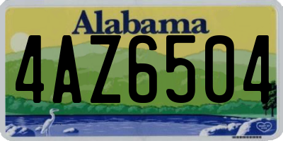AL license plate 4AZ6504