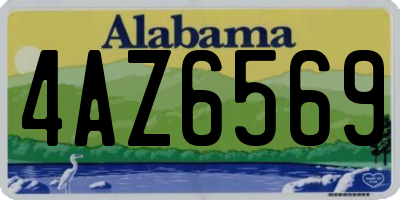 AL license plate 4AZ6569