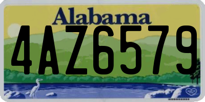 AL license plate 4AZ6579