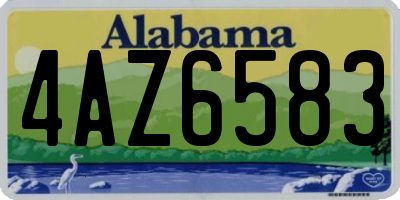 AL license plate 4AZ6583