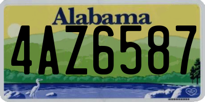 AL license plate 4AZ6587