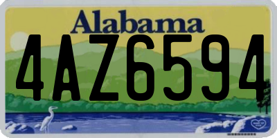 AL license plate 4AZ6594