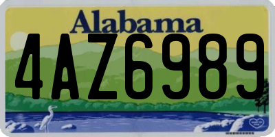 AL license plate 4AZ6989