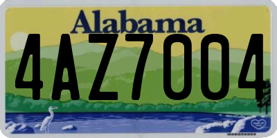 AL license plate 4AZ7004