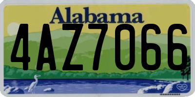 AL license plate 4AZ7066