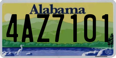 AL license plate 4AZ7101