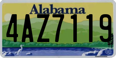 AL license plate 4AZ7119