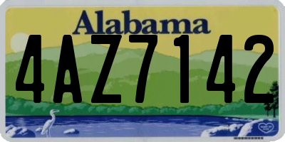 AL license plate 4AZ7142