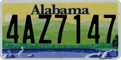 AL license plate 4AZ7147