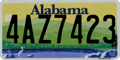 AL license plate 4AZ7423