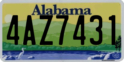 AL license plate 4AZ7431