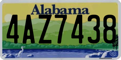 AL license plate 4AZ7438
