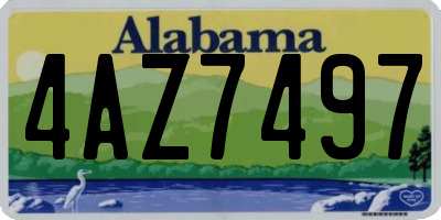 AL license plate 4AZ7497