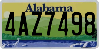 AL license plate 4AZ7498